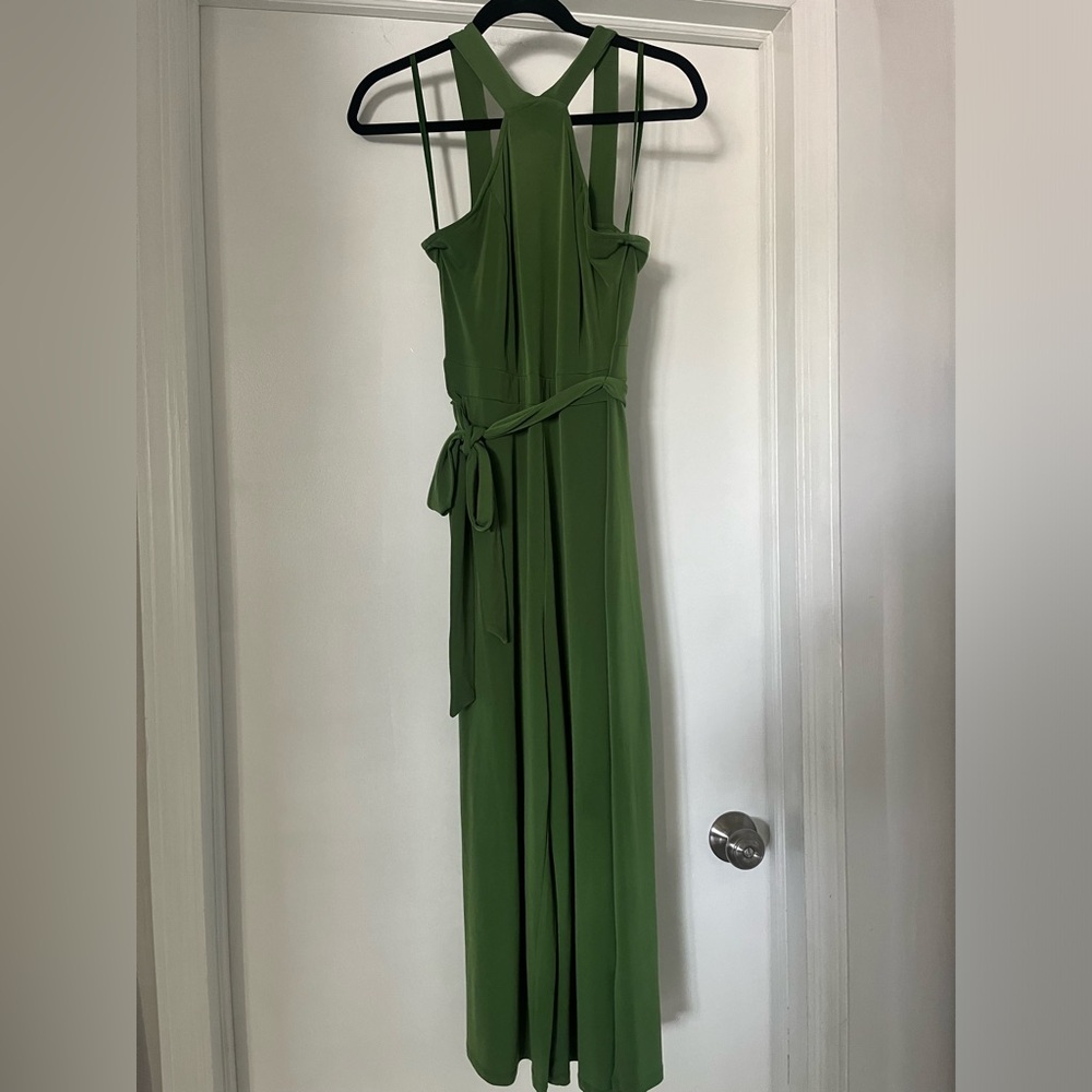 Wide leg halter strap jumpsuit